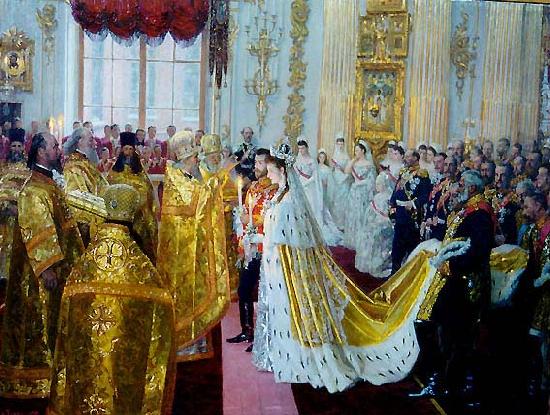 Laurits Tuxen Tuxen Wedding of Tsar Nicholas II oil painting image